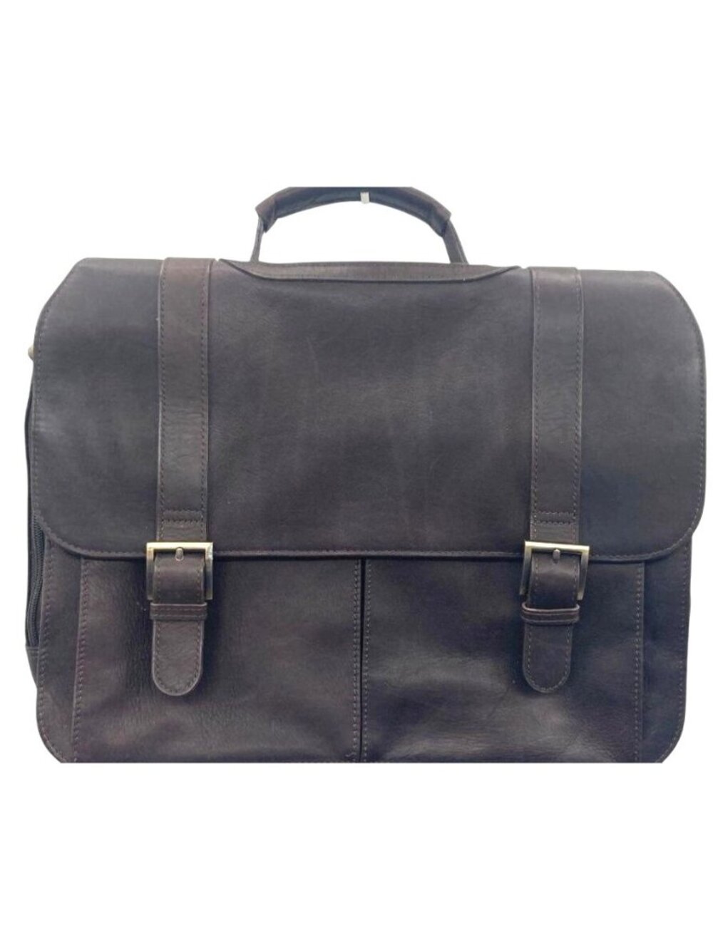 Protocol Dark Brown Genuine Leather Messenger Bag